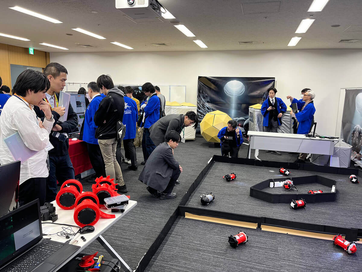 Moonshot Kunii Project robot displayed at the Moonshot Goal 3 Public Symposium